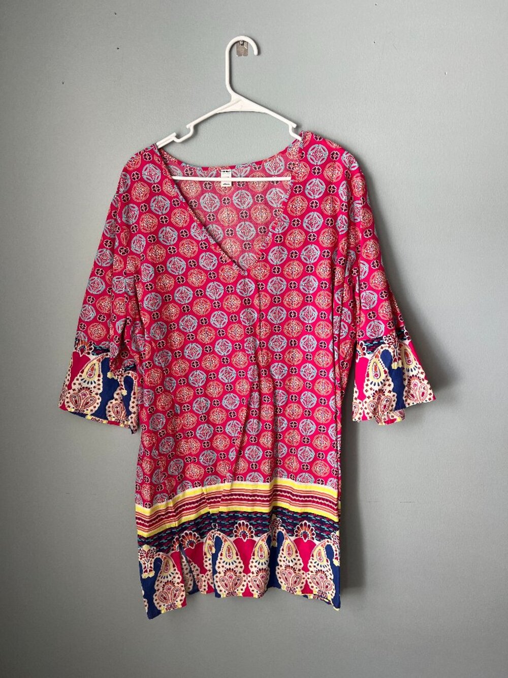 Old Navy patterned shirt dress, size XXL